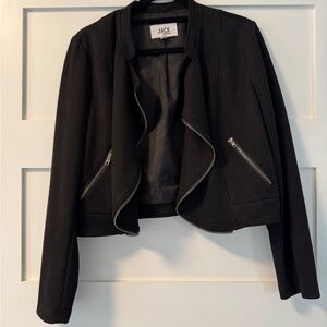 Jack by BB Dakota Women's Black Faux Suede Moto Jacket